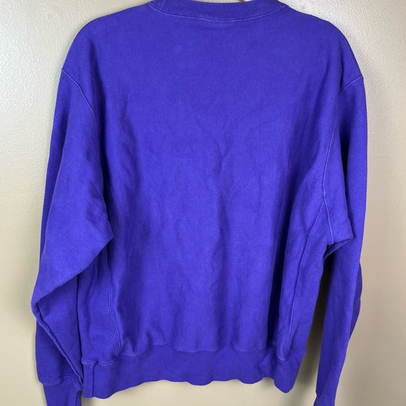 Vintage Champion Reverse Weave Crewneck Sweatshirt Purple Sz Large - Picture 6 of 12